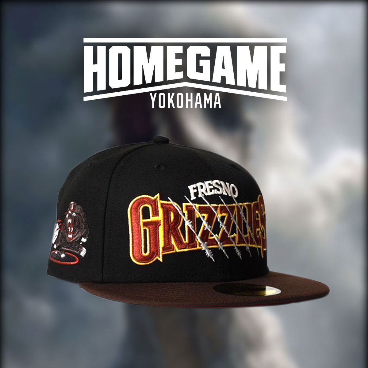 NEW ERA - FRESNO GRIZZLIES CO BEAR PITCHER MiLB 59FIFTY BLACK/BURNT WOOD 【70992036】