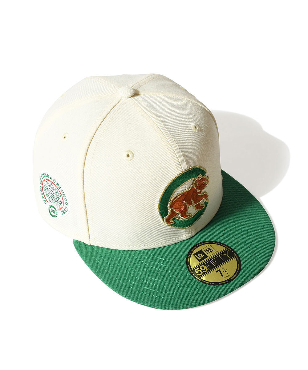 NEW ERA - CHICAGO CUBS CO 1969 WRICLEY FIELD 59FIFTY CHROME/B GREEN 【70993096 】