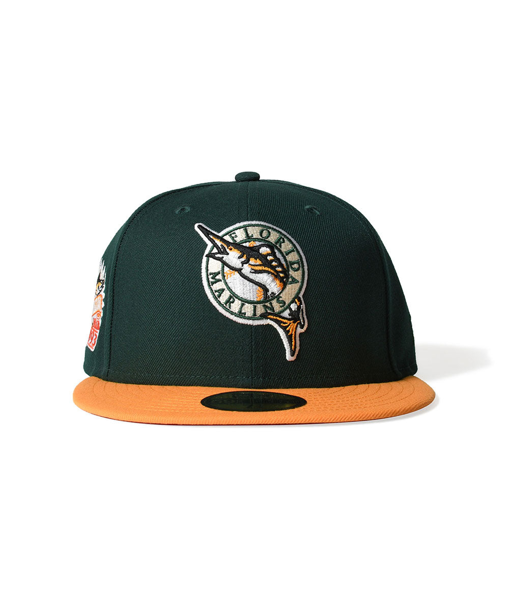 NEW ERA - FLORIDA MARLINS CO 1993 INAUGURAL 59FIFTY DK GREEN/TANGO 【70993098】
