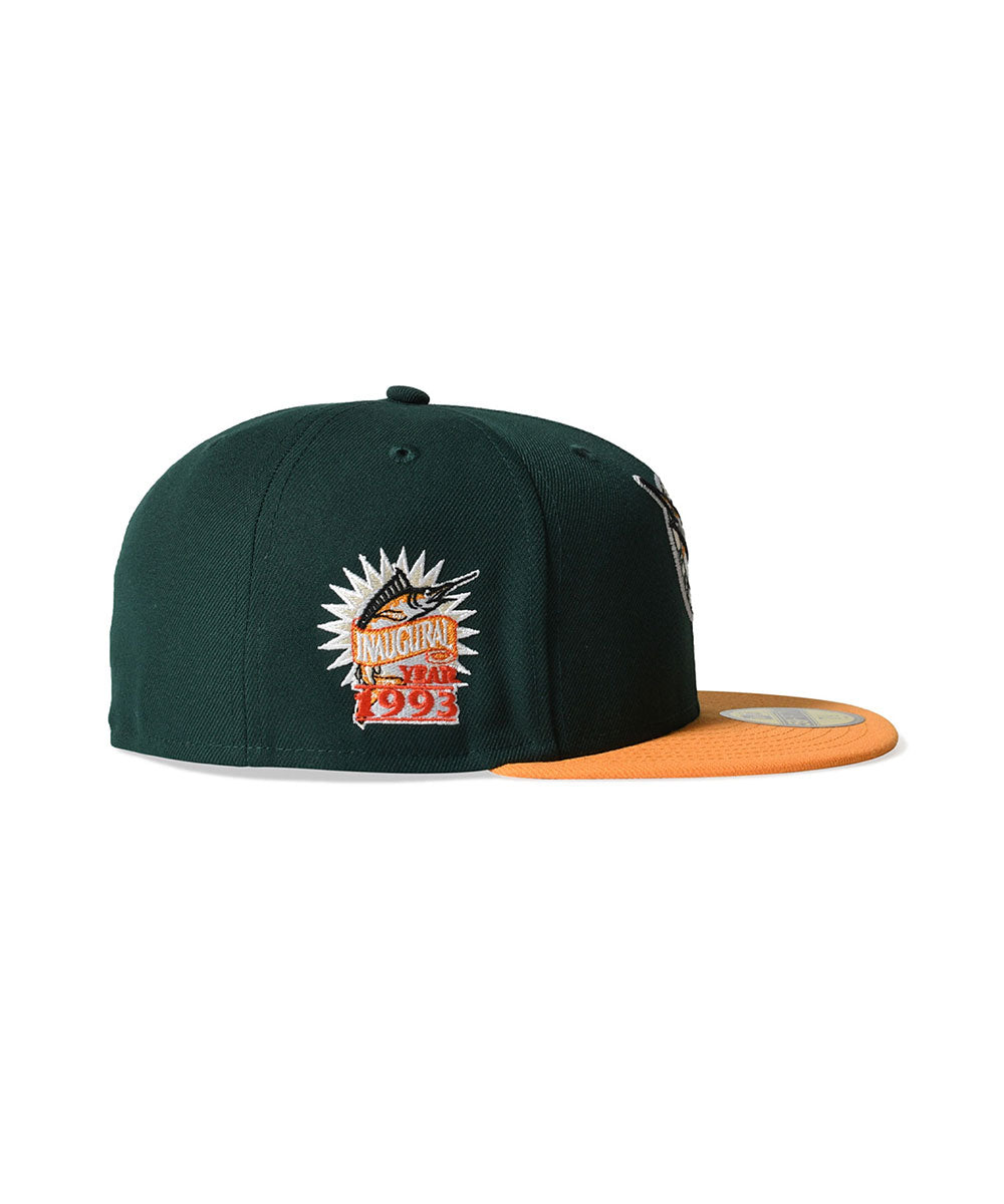 NEW ERA - FLORIDA MARLINS CO 1993 INAUGURAL 59FIFTY DK GREEN/TANGO 【70993098】