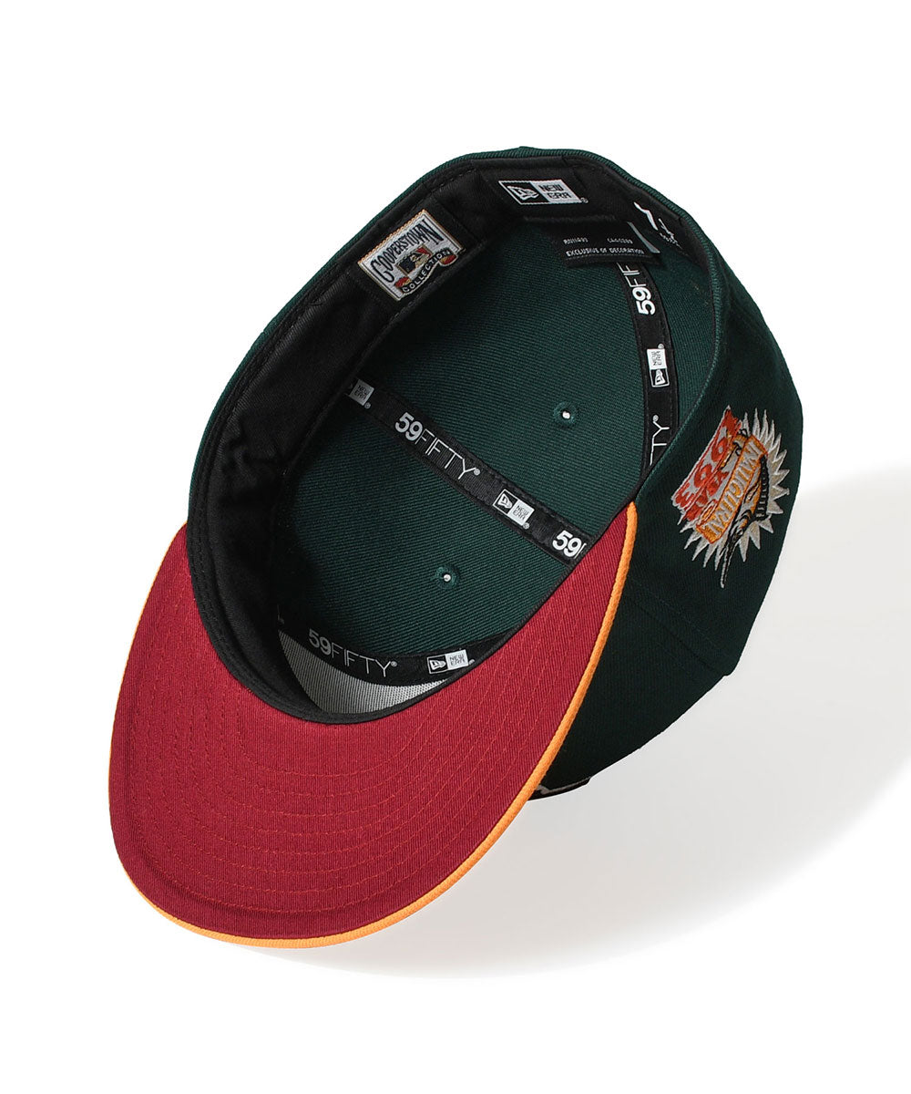 NEW ERA - FLORIDA MARLINS CO 1993 INAUGURAL 59FIFTY DK GREEN/TANGO 【70993098】