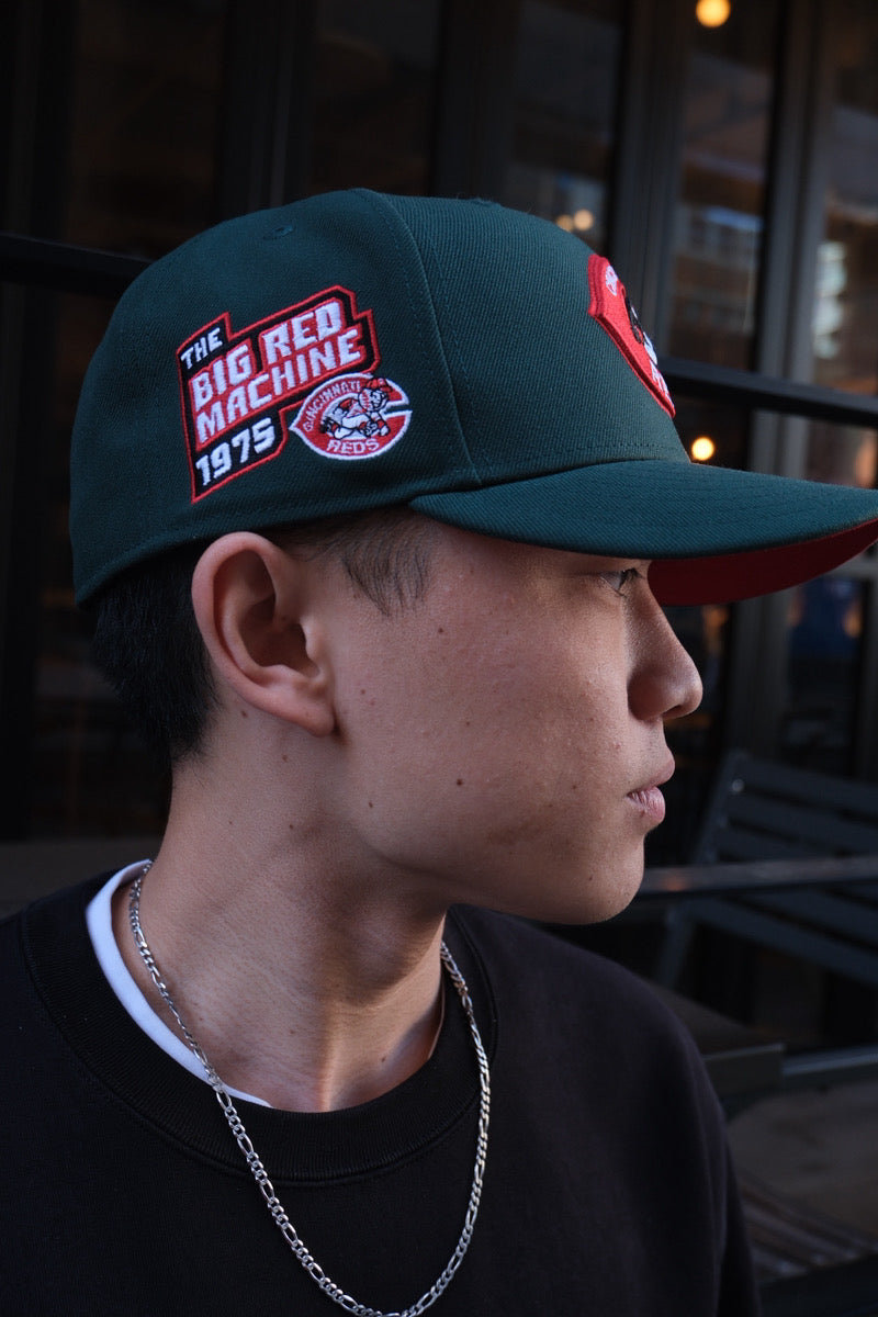NEW ERA - CINCINNATI REDS CO 1975 BIG RED MACHINE 59FIFTY DK GREEN【71006599】
