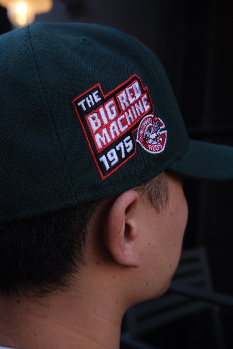 NEW ERA - CINCINNATI REDS CO 1975 BIG RED MACHINE 59FIFTY DK GREEN【71006599】