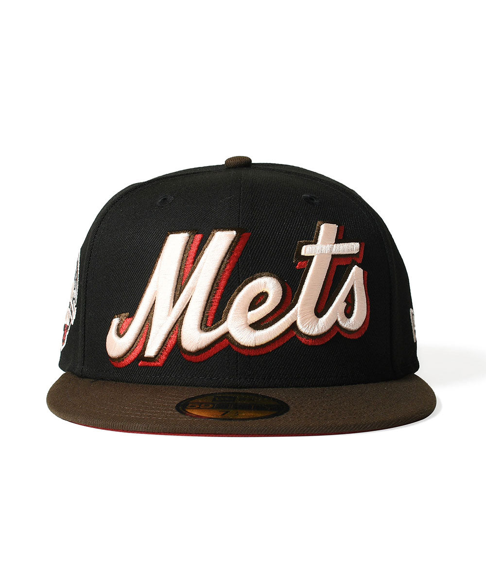 NEW ERA - NEW YORK METS CO 50TH ANNIV 59FIFTY BLACK/WALNUT 【71006620】