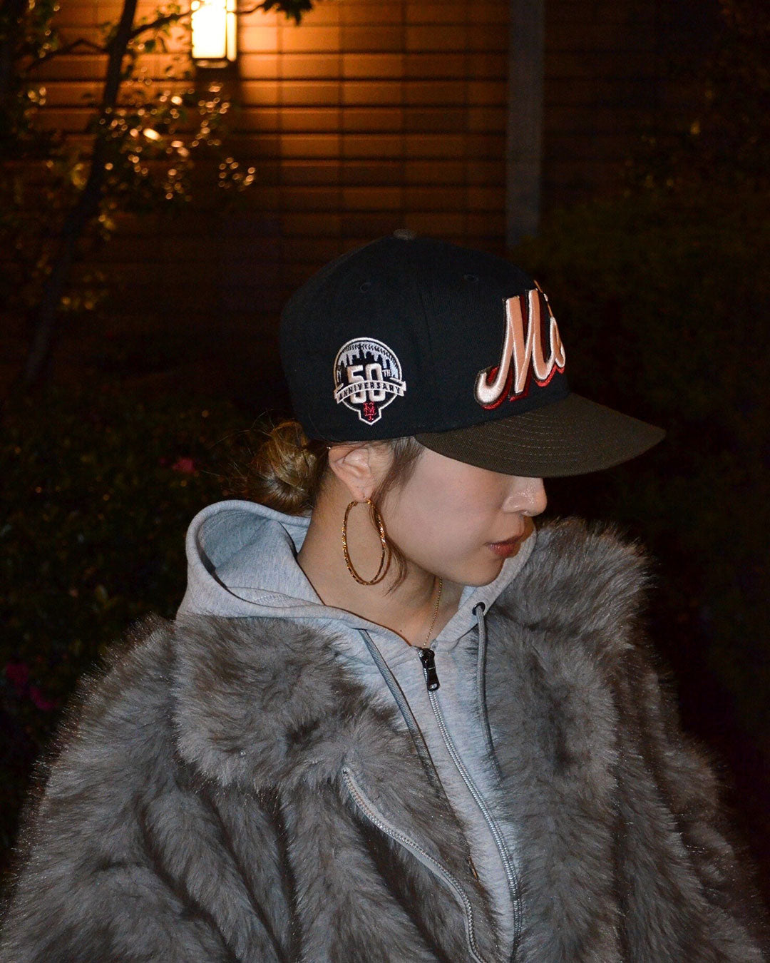 NEW ERA - NEW YORK METS CO 50TH ANNIV 59FIFTY BLACK/WALNUT 【71006620】