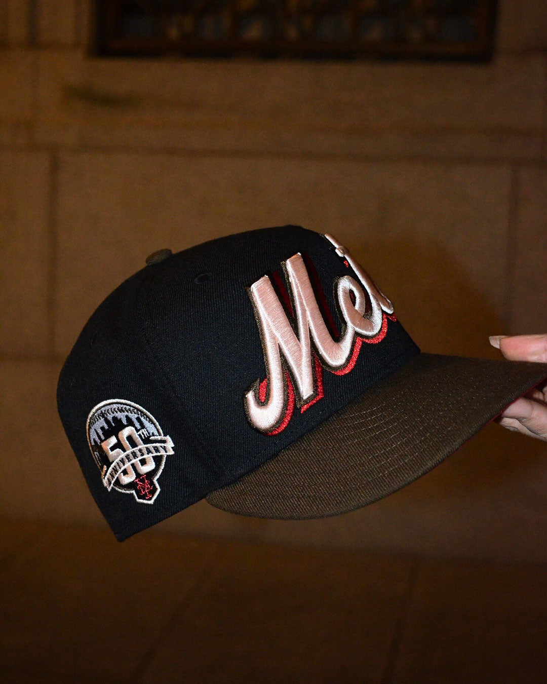 NEW ERA - NEW YORK METS CO 50TH ANNIV 59FIFTY BLACK/WALNUT 【71006620】