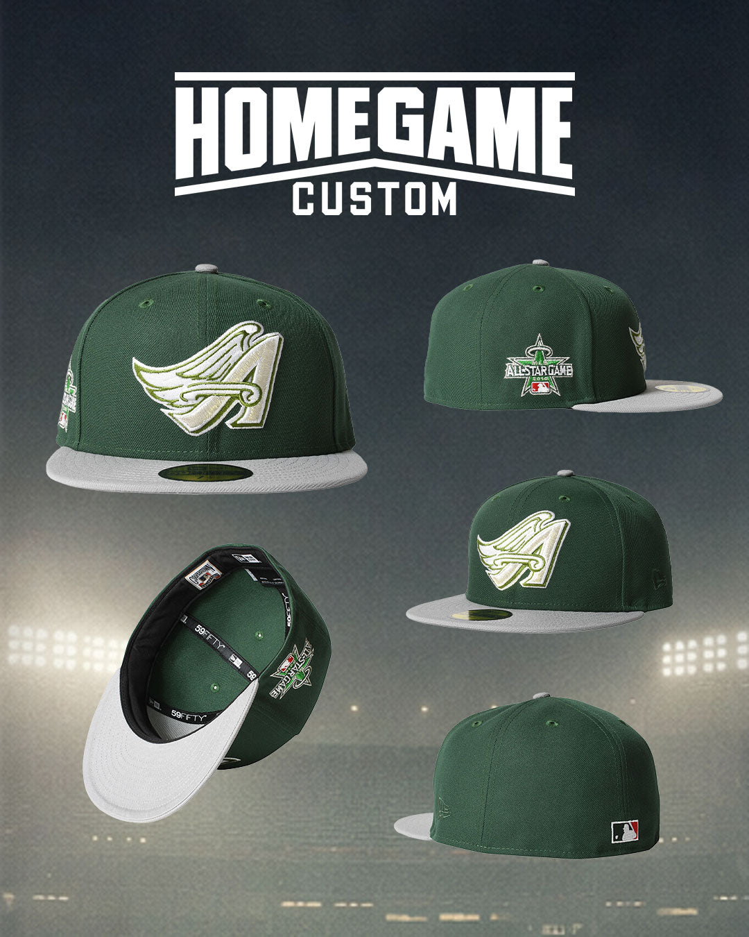 NEW ERA - ANAHEIM ANGELS CO All Star Game 2010 59FIFTY CILANTRO GREEN 【71006622】