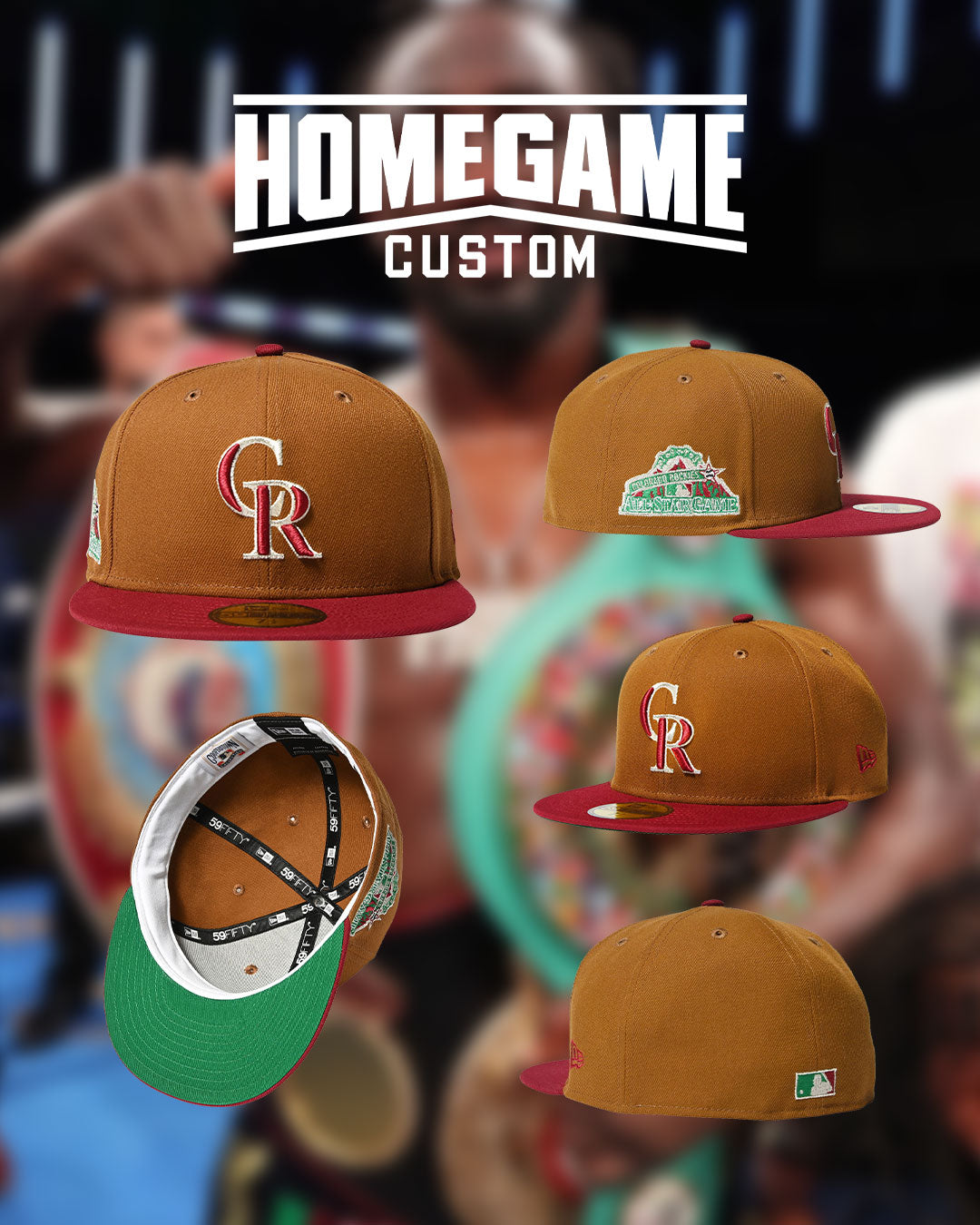 NEW ERA - COLORADO ROCKIES CO 1998 ASG 59FIFTY TOASTED PEANUT/CRDNL 【71021909】　