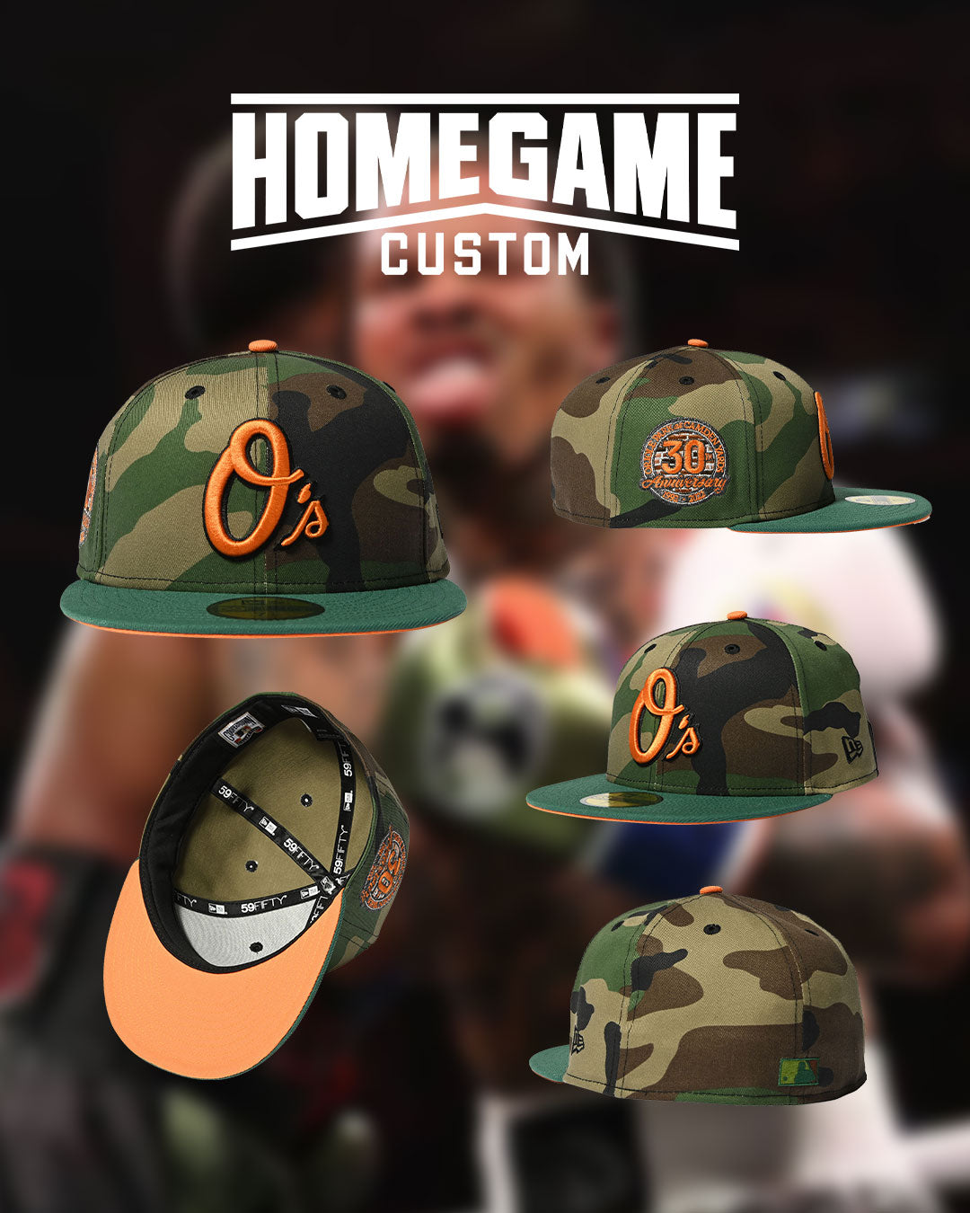 NEW ERA - BALTIMORE ORIOLES CO CAMDEN YARD 30TH 59FIFTY WD CAMO/EGRN【71021910】