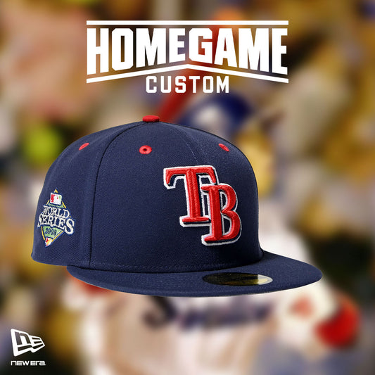 NEW ERA - TAMPA BAY RAYS CO 2008 WS 59FIFTY LIGHT NAVY 【71021927】