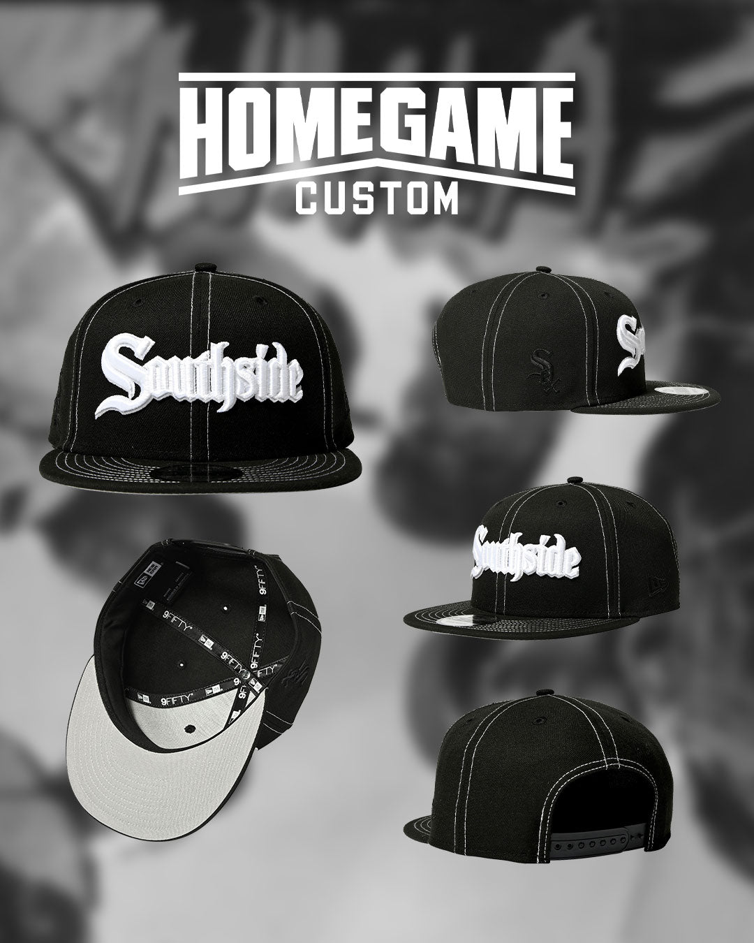 NEW ERA - CHICAGO WHITE SOX CO SOUTHSIDE 9FIFTY BLACK【71021935】