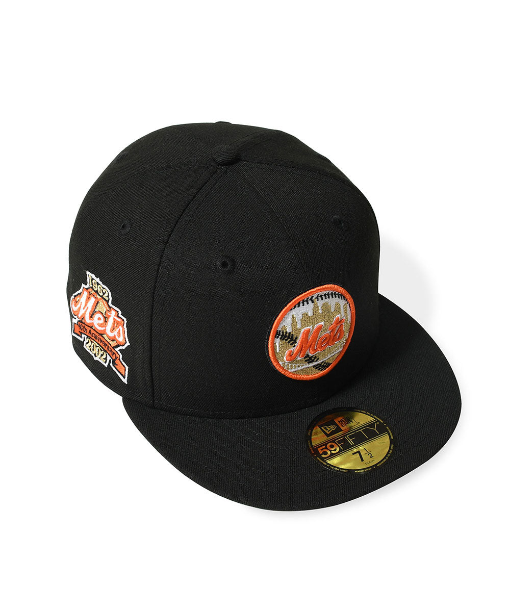 NEW ERA - NEW YORK METS CO 1962-2002 40TH ANNIV 59FIIFTY BLACK 【71023883】