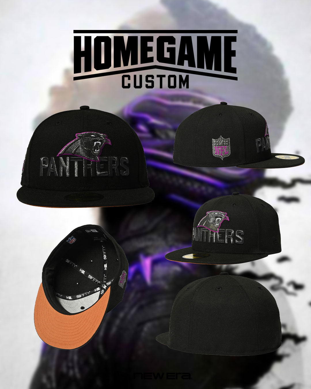 NEW ERA - Carolina Panthers CO NFL SHIELD 59FIFTY BLACK 【71024204