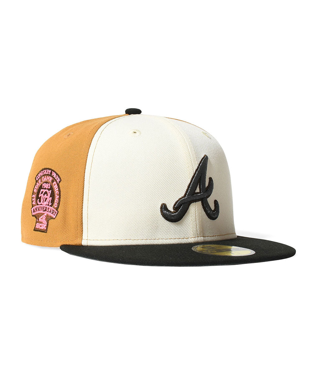 NEW ERA - ATLANTA BRAVES CO CWS 1983 COMISKEY PARK 59FIFTY PANAMA TAN/BLACK 【71024205】