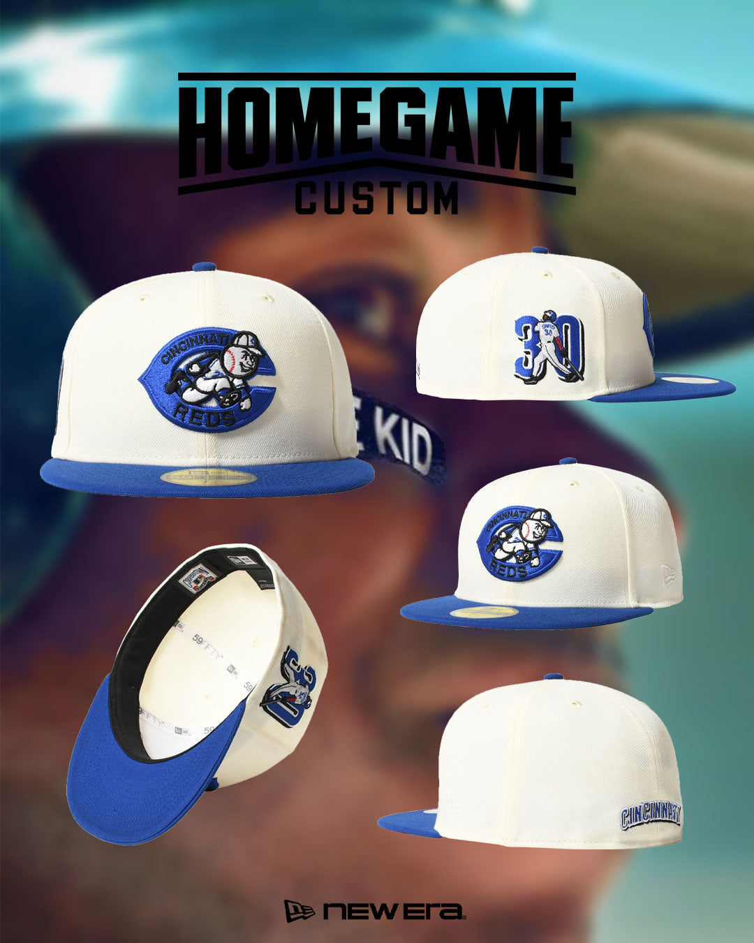 NEW ERA - CINCINNATI REDS CO KEN GRIFFEY JR 30 59FIFTY CHROME/LIGHT ROYAL 【71024207】