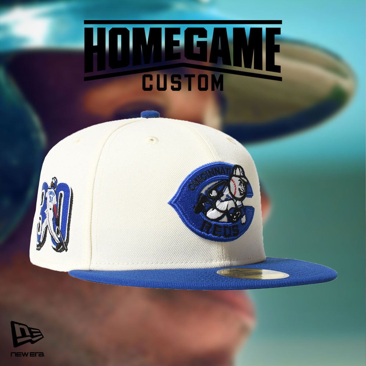 NEW ERA - CINCINNATI REDS CO KEN GRIFFEY JR 30 59FIFTY CHROME/LIGHT ROYAL 【71024207】