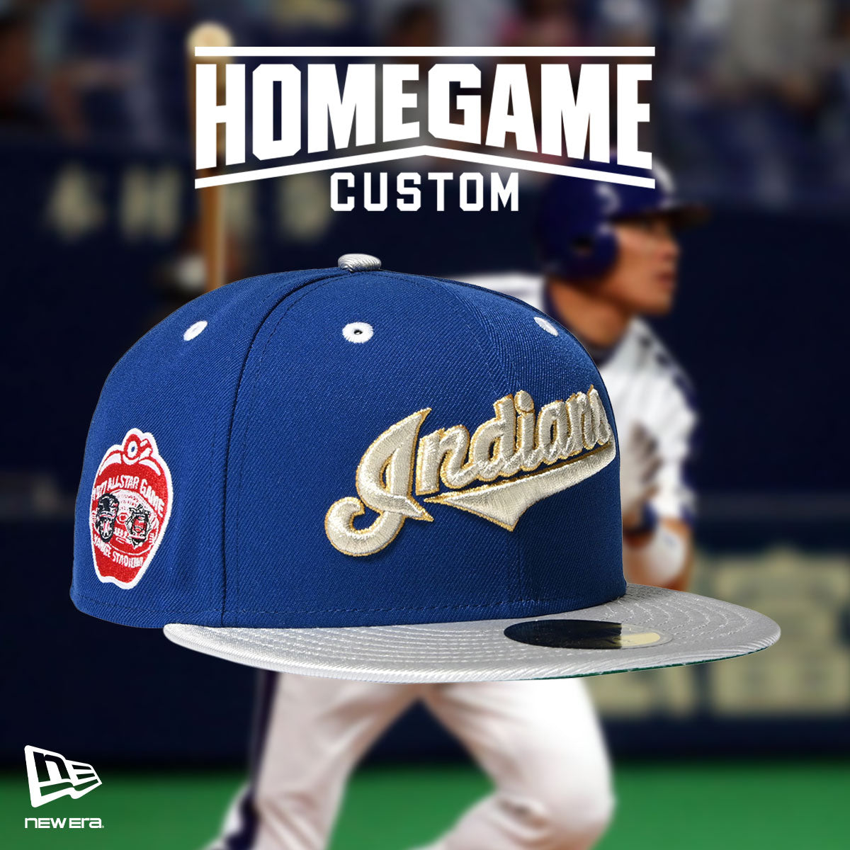 NEW ERA - CLEVELAND INDIANS CO 1977 ASG 59FIFTY LIGHT ROYAL/SILVER【71024962】