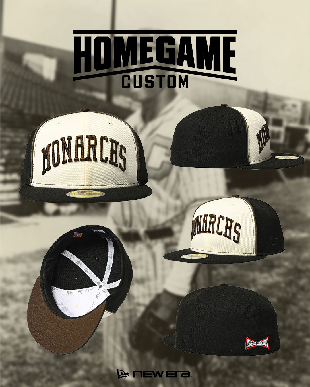 NLBM KANSAS CITY MONARCHS ベースボール NEW ERA - KANSAS CITY MONARCHS CO 1948 NEGRO LEAGUE 59FIFTY CHROME