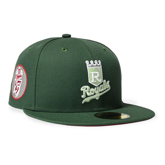 NEW ERA - KANSAS CITY ROYALS CO 59FIFTY 25th Anniversary MOUNTAIN PINE GREEN 【71025002】