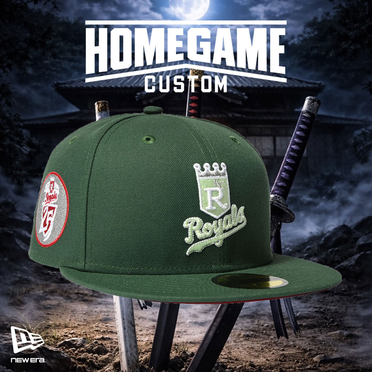 NEW ERA - KANSAS CITY ROYALS CO 59FIFTY 25th Anniversary MOUNTAIN PINE GREEN 【71025002】