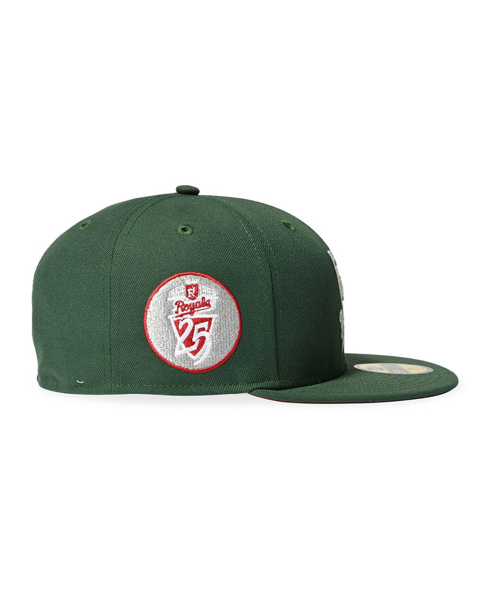 NEW ERA - KANSAS CITY ROYALS CO 59FIFTY 25th Anniversary MOUNTAIN PINE GREEN 【71025002】