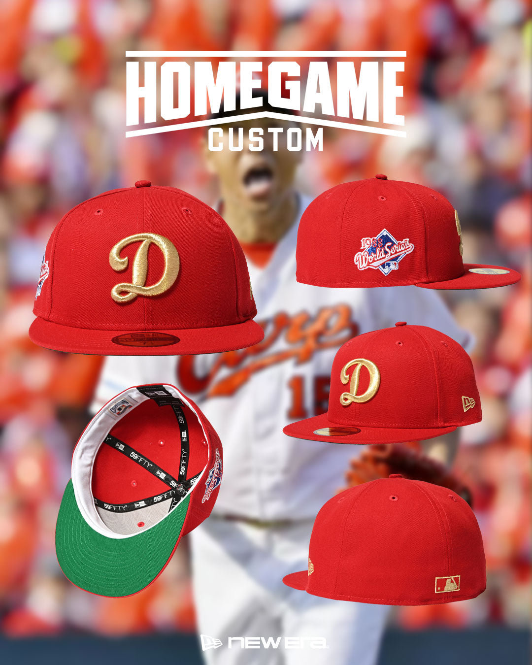NEW ERA - LOS ANGELES DODGERS CO 1988 WS 59FIFTY SCARLET【71025008