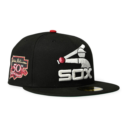 NEW ERA - CHICAGO WHITE SOX CO J.ROBINSON 50TH 59FIFTY BLACK 【71025009】