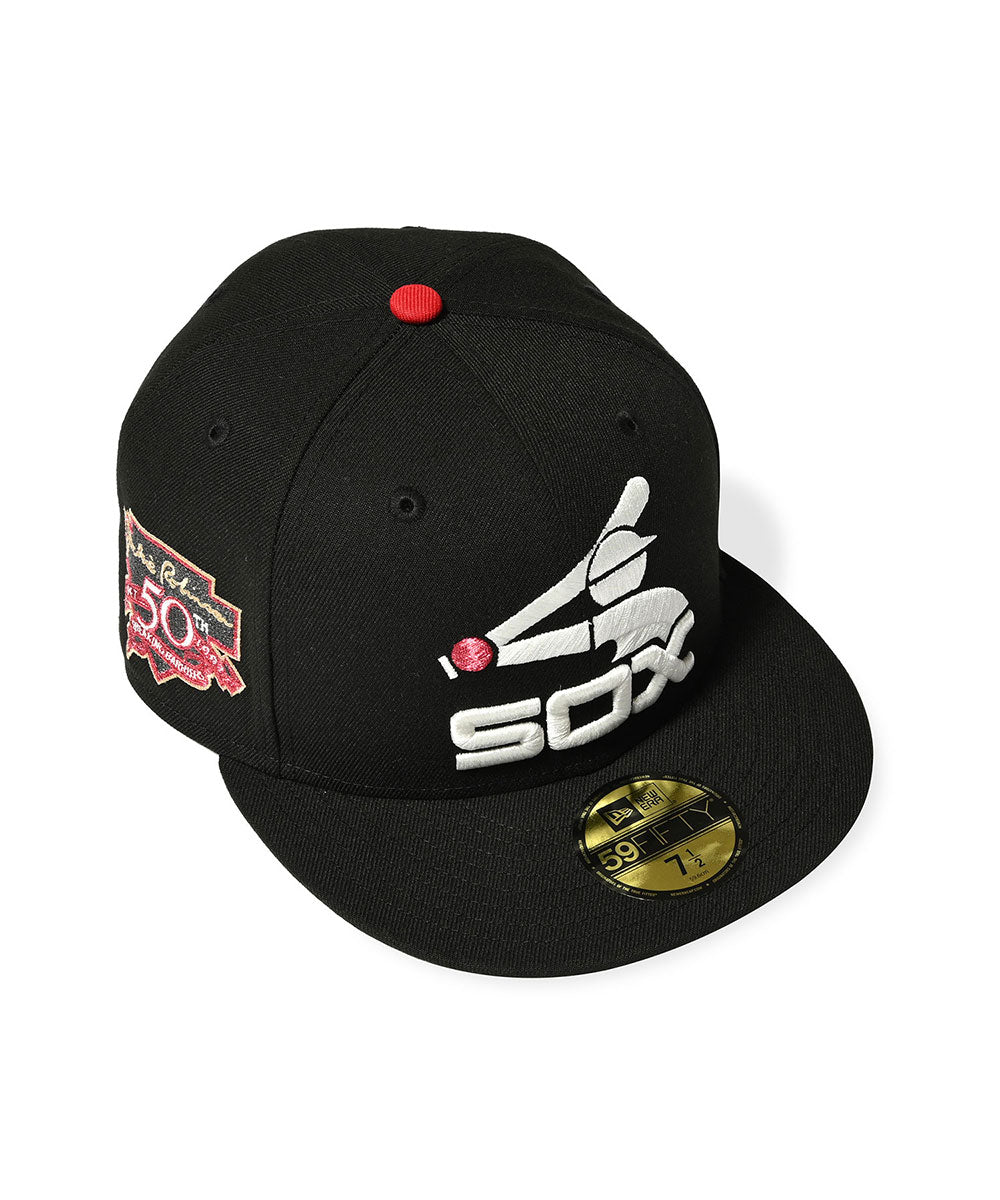 NEW ERA - CHICAGO WHITE SOX CO J.ROBINSON 50TH 59FIFTY BLACK 【71025009】