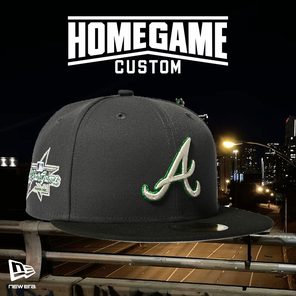 NEW ERA - ATLANTA BRAVES 59FIFTY CO 2025 ALL STAR GAME GRAPHITE/BLACK 【71025010】