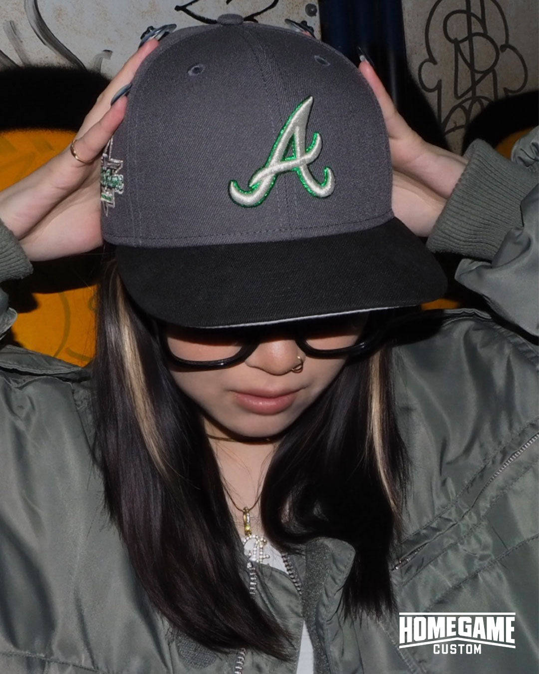 NEW ERA - ATLANTA BRAVES 59FIFTY CO 2025 ALL STAR GAME GRAPHITE/BLACK 【71025010】