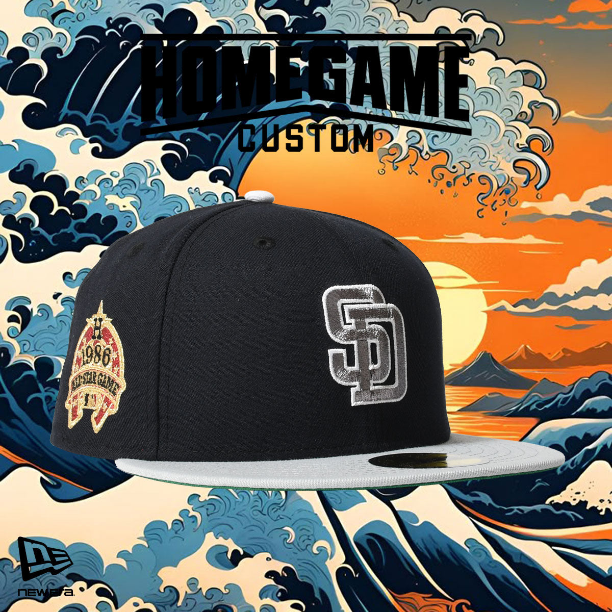 NEW ERA - SAN DIEGO PADRES CO 1986 ASG 59FIFTY NAVY/DOLPHIN GRAY【71037051】