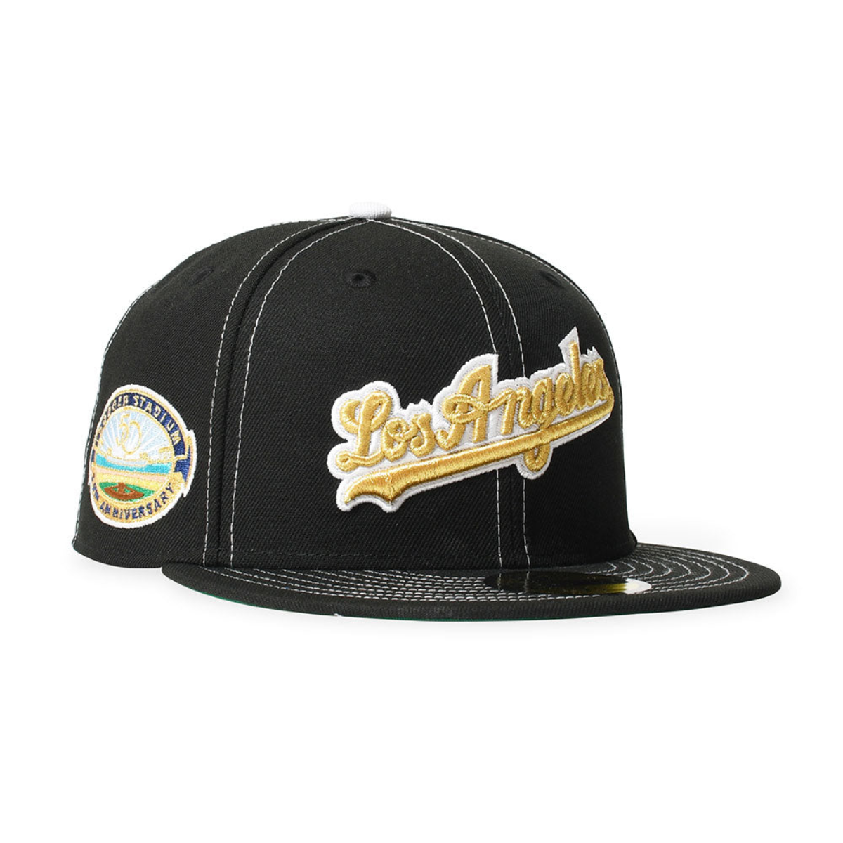 NEW ERA - LOS ANGELES DODGERS CO 50TH ANNIV WORLD LOGO 59FIFTY BLACK【71037330】