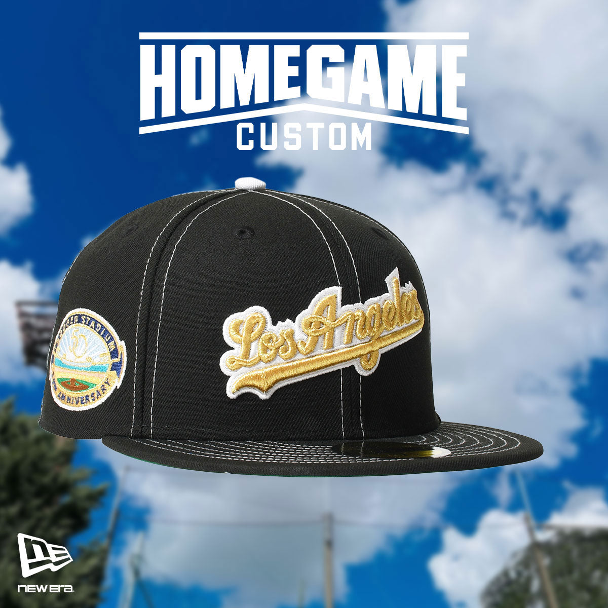 NEW ERA - LOS ANGELES DODGERS CO 50TH ANNIV WORLD LOGO 59FIFTY BLACK【71037330】