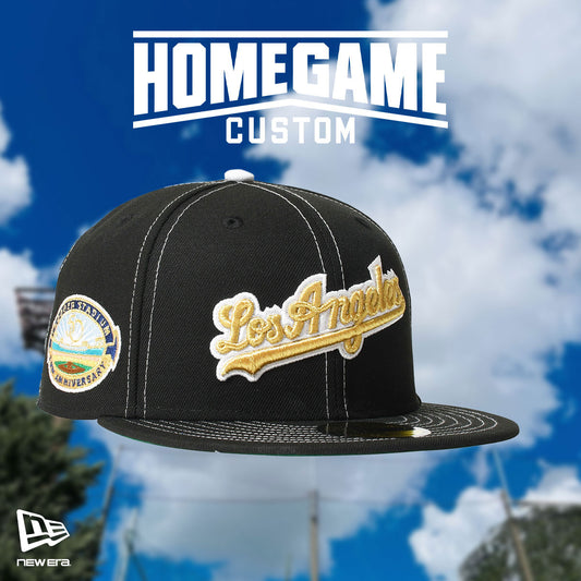 NEW ERA - LOS ANGELES DODGERS CO 50TH ANNIV WORLD LOGO 59FIFTY BLACK【71037330】