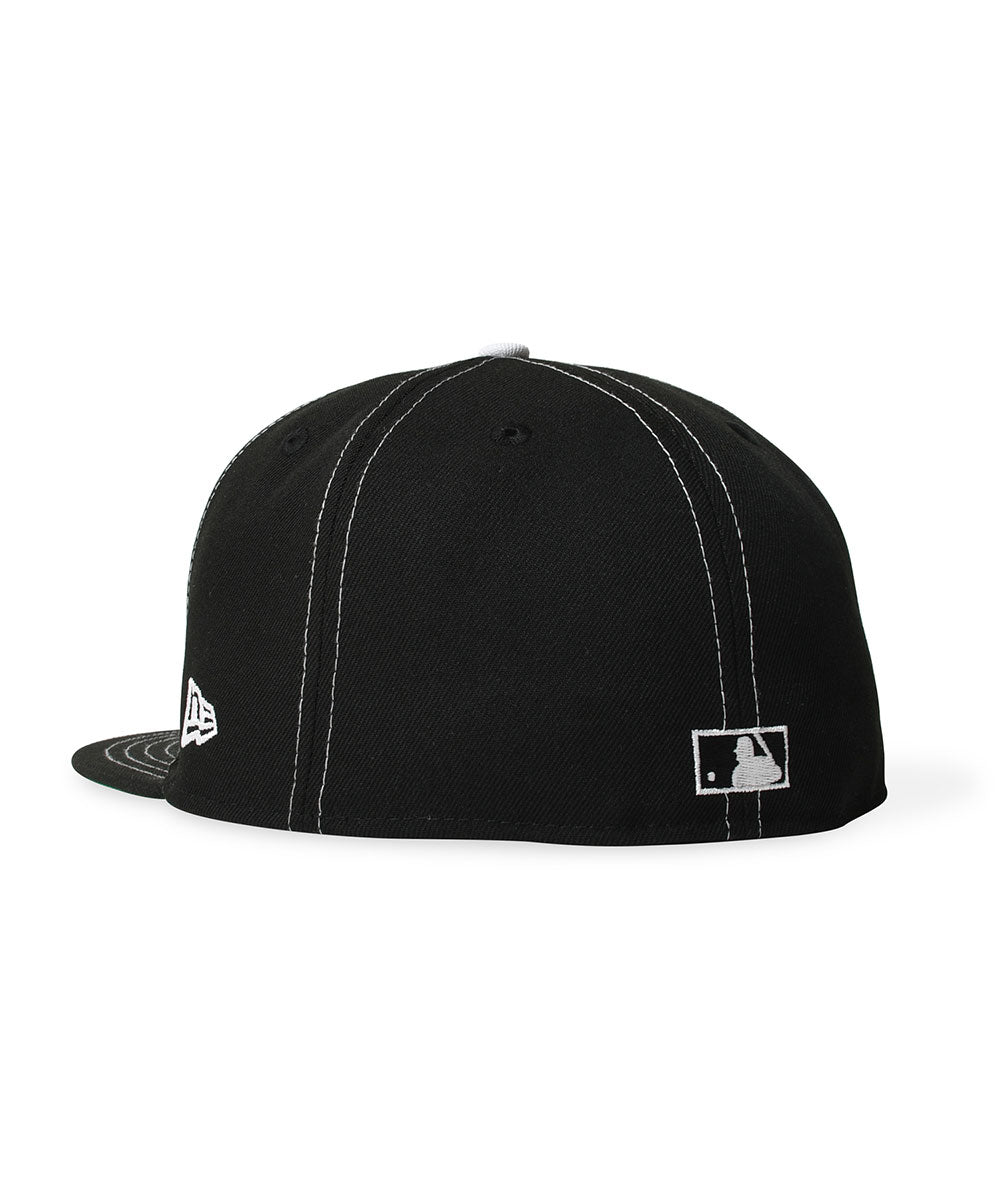 NEW ERA - LOS ANGELES DODGERS CO 50TH ANNIV WORLD LOGO 59FIFTY BLACK【71037330】