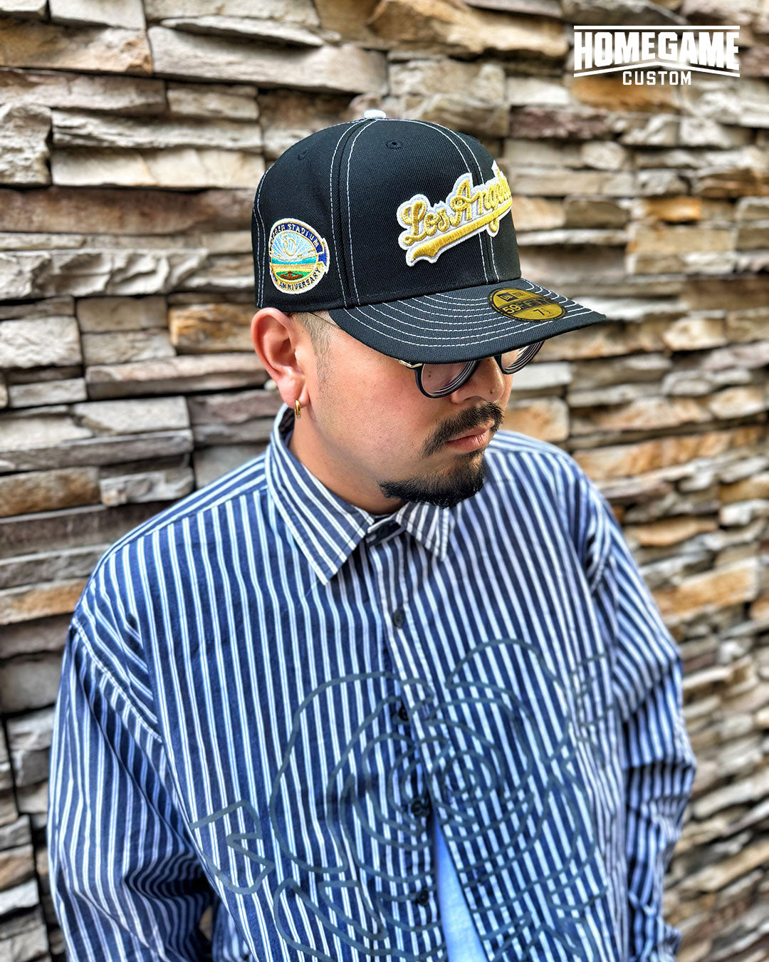 NEW ERA - LOS ANGELES DODGERS CO 50TH ANNIV WORLD LOGO 59FIFTY BLACK【71037330】