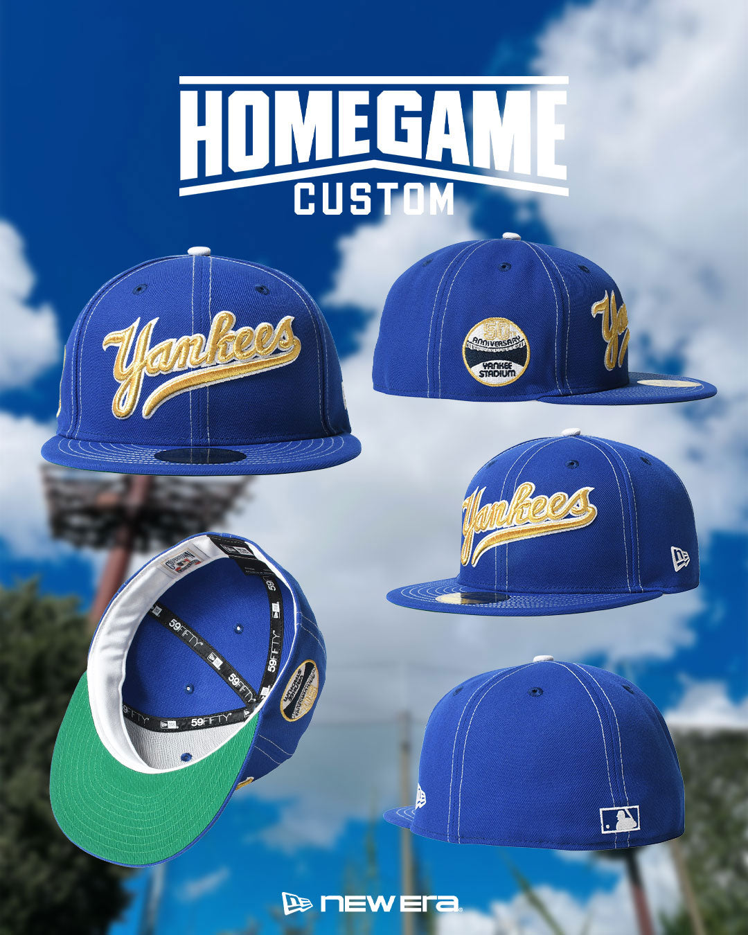 NEW ERA - NEW YORK YANKEES CO 50TH ANNIV WORLD LOGO 59FIFTY MJBLUE 【71037333】