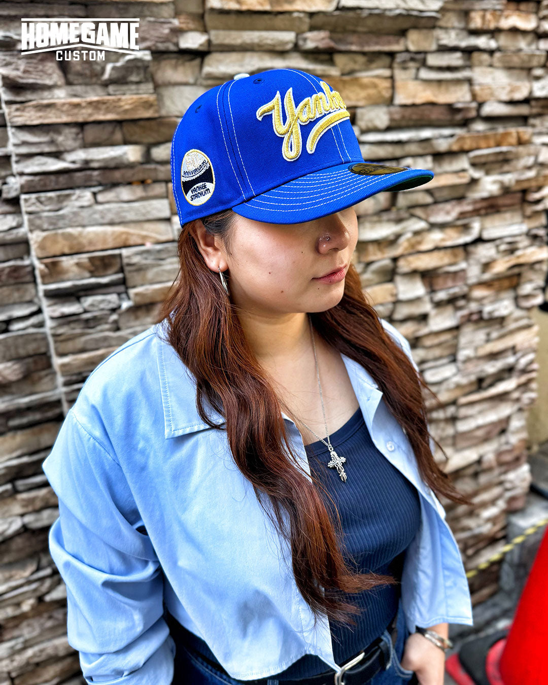 NEW ERA - NEW YORK YANKEES CO 50TH ANNIV WORLD LOGO 59FIFTY MJBLUE 【71037333】