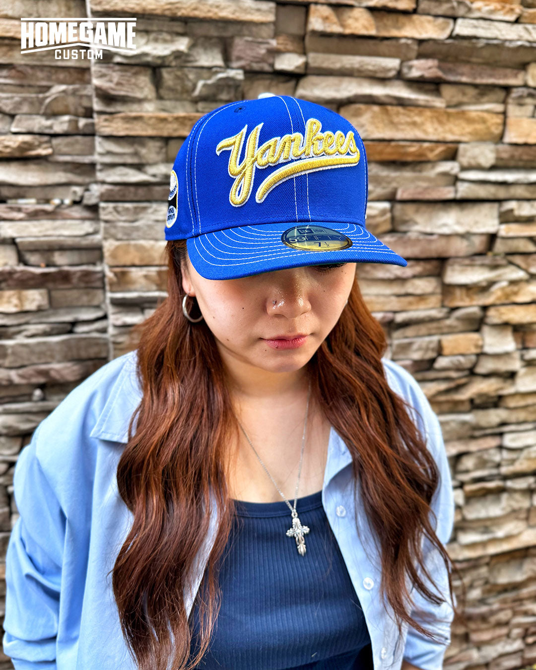 NEW ERA - NEW YORK YANKEES CO 50TH ANNIV WORLD LOGO 59FIFTY MJBLUE 【71037333】
