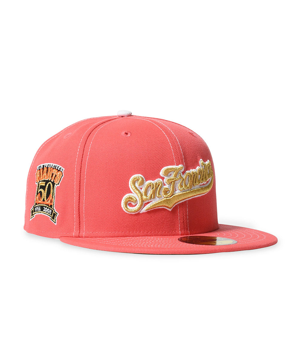 NEW ERA - SAN FRANCISCO GIANTS CO 50TH ANNIV WORLD LOGO 59FIFTY CORAL【71037335】