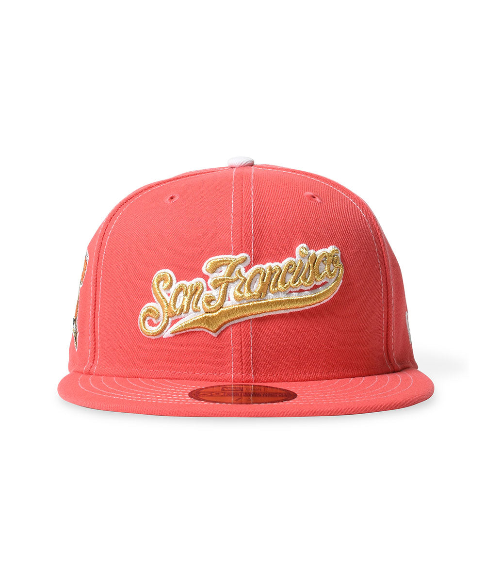 NEW ERA - SAN FRANCISCO GIANTS CO 50TH ANNIV WORLD LOGO 59FIFTY CORAL【71037335】