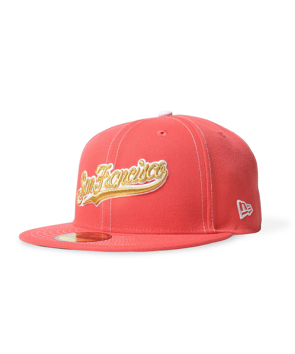 NEW ERA - SAN FRANCISCO GIANTS CO 50TH ANNIV WORLD LOGO 59FIFTY CORAL【71037335】