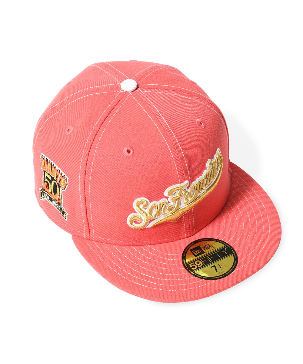 NEW ERA - SAN FRANCISCO GIANTS CO 50TH ANNIV WORLD LOGO 59FIFTY CORAL【71037335】