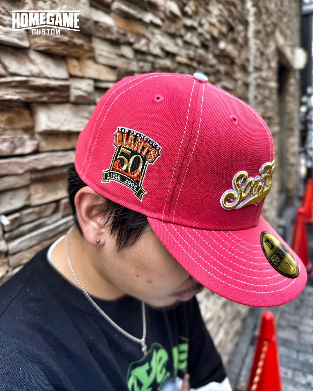 NEW ERA - SAN FRANCISCO GIANTS CO 50TH ANNIV WORLD LOGO 59FIFTY CORAL【71037335】