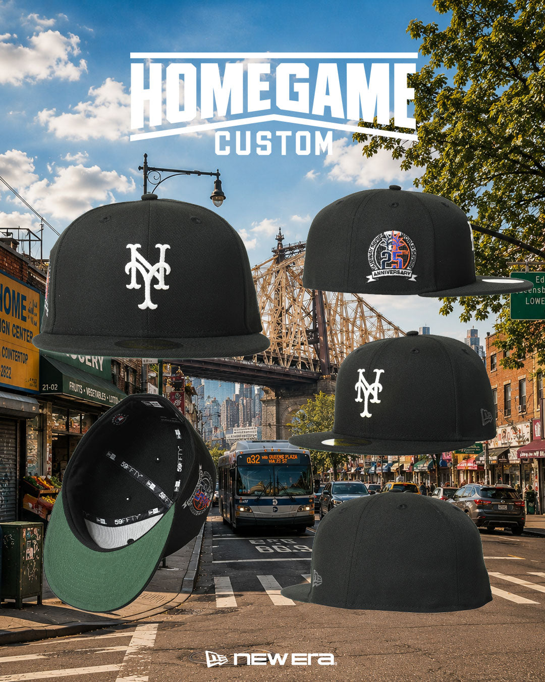 NEW ERA - NEW YORK METS CO SUBWAY 25TH 59FIFTY BLACK 【71037336
