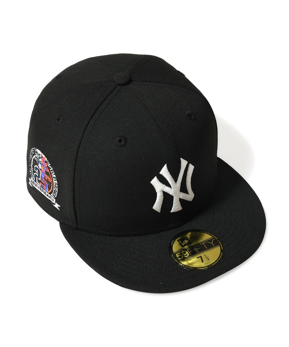 NEW ERA59 Yankees ツバ裏　サイズ7 (海外限定）subway NEW ERA - NEW YORK YANKEES CO SUBWAY 25TH 59FIFTY BLACK 【71037337
