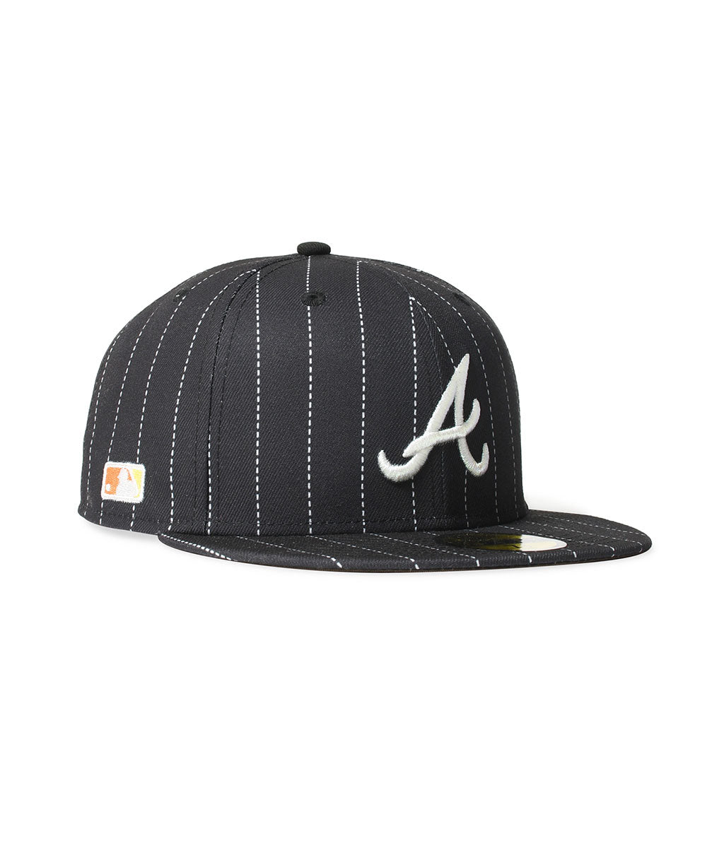 NEW ERA - ATLANTA BRAVES CO 59FIFTY BLACK/WHITE PINSTRIPE 【71037339】
