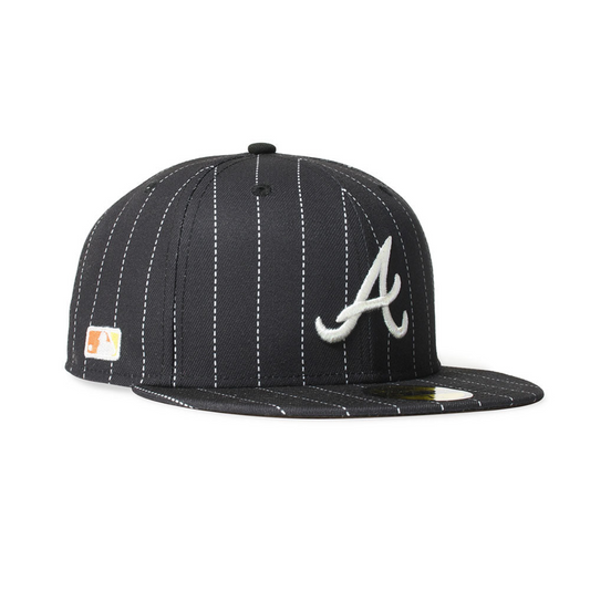 NEW ERA - ATLANTA BRAVES CO 59FIFTY BLACK/WHITE PINSTRIPE 【71037339】