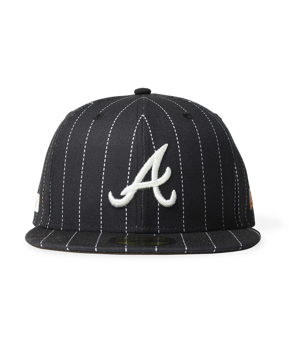 NEW ERA - ATLANTA BRAVES CO 59FIFTY BLACK/WHITE PINSTRIPE 【71037339】