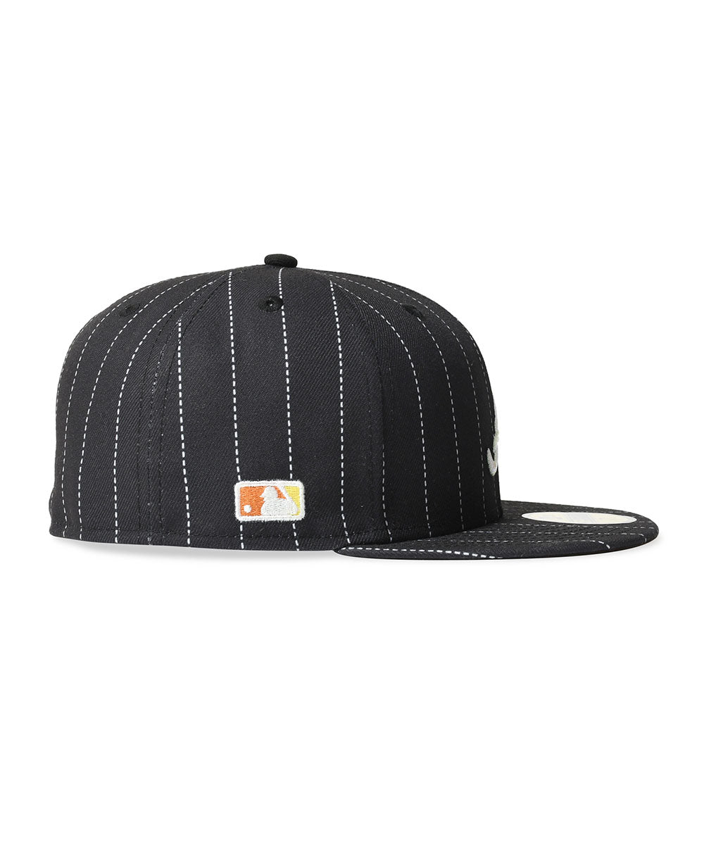 NEW ERA - ATLANTA BRAVES CO 59FIFTY BLACK/WHITE PINSTRIPE 【71037339】